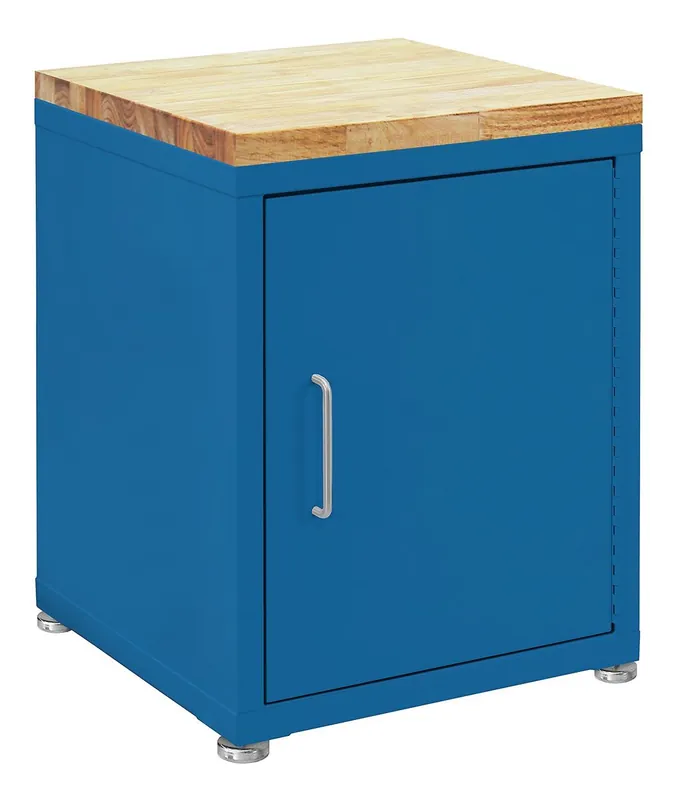 BenchPro Industrial Storage Cabinets with 1.75" Oiled Maple Butcher Block Top, 21" x 22" x 31.5"
