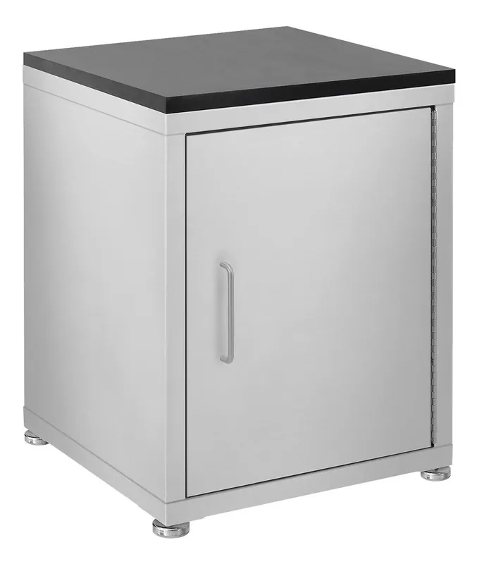 BenchPro Stainless Steel Industrial Storage Cabinets with 1" Phenolic Resin Top, 21" x 22" x 31.5"
