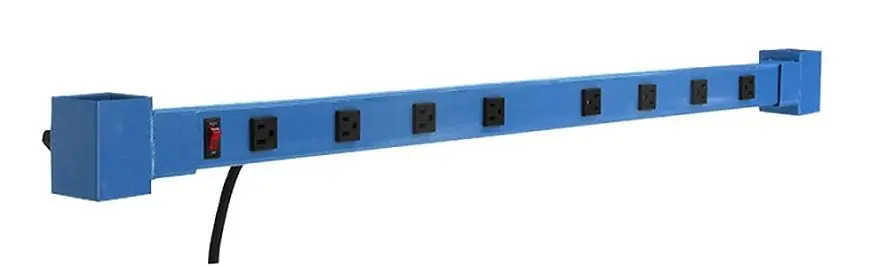 BUILT RIGHT Upright-Mounted Aluminum 15-Amp Power Strips