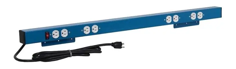 BUILT RIGHT Back-Mounted Steel 15-Amp Power Strips