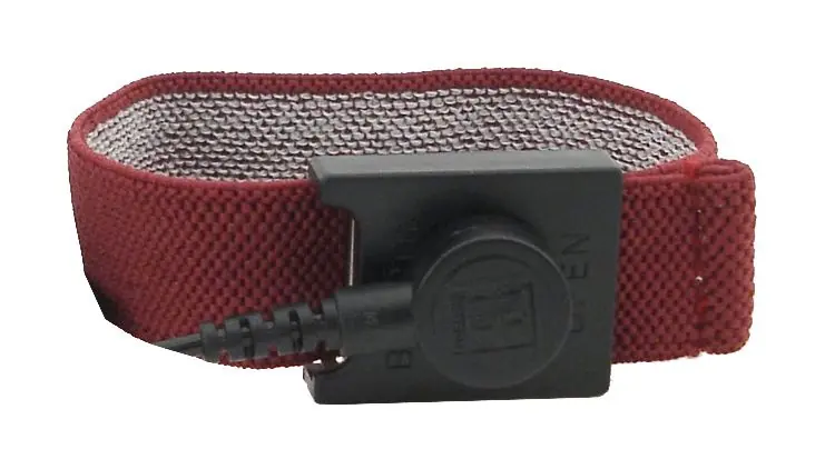 Botron Adjustable Elastic Wrist Straps with 1/8" Snap & Constant Contact Hinge