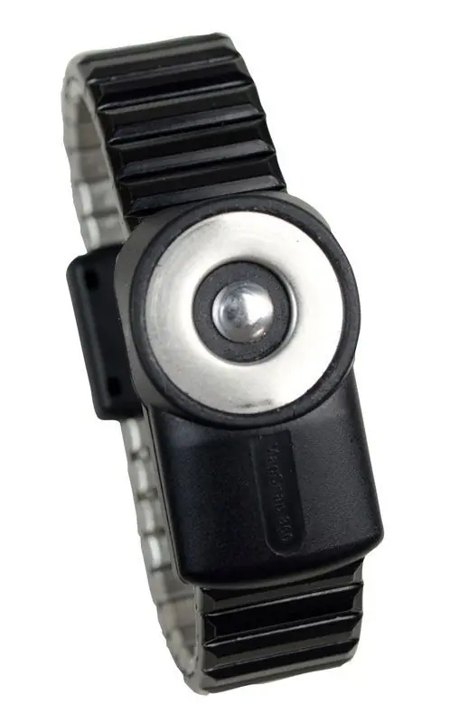 SCS Black Metal Wrist Strap with MagSnap™ 360 Stud & Optional Coil Cord