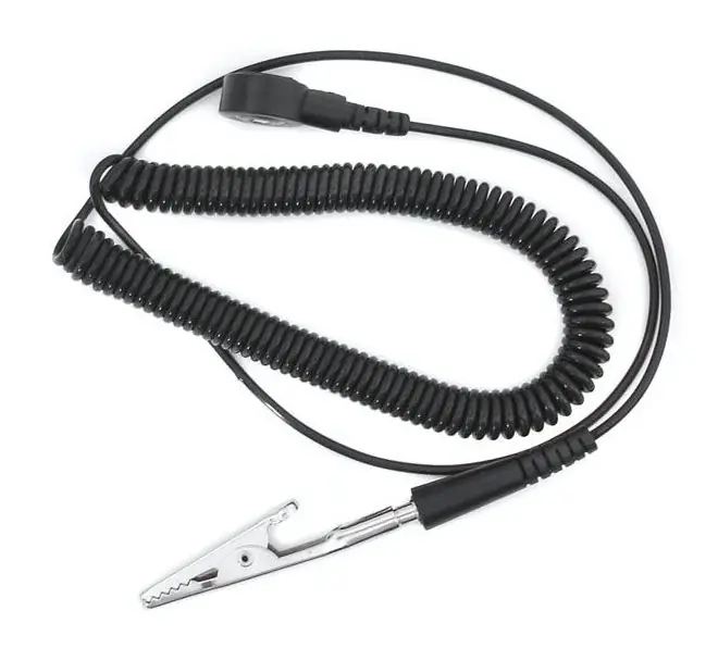Botron Lightweight Wrist Strap Coil Cord with 1/8" Snap