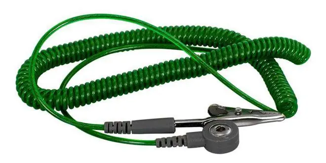 Botron GEM Wrist Strap Coil Cord with 1/8" Snap