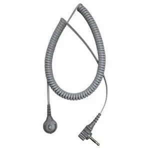 SCS Dual Conductor Wrist Strap Coil Cord with Right Angle Mono Plug
