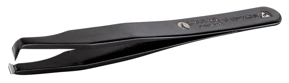 Ideal-tek 15ARWM.C.N.0.ITU ESD-Safe Epoxy Coated Carbon Steel Hard Wire Cutting Tweezer with 120° Predominantly Angled Blade Tips, 4.53" OAL