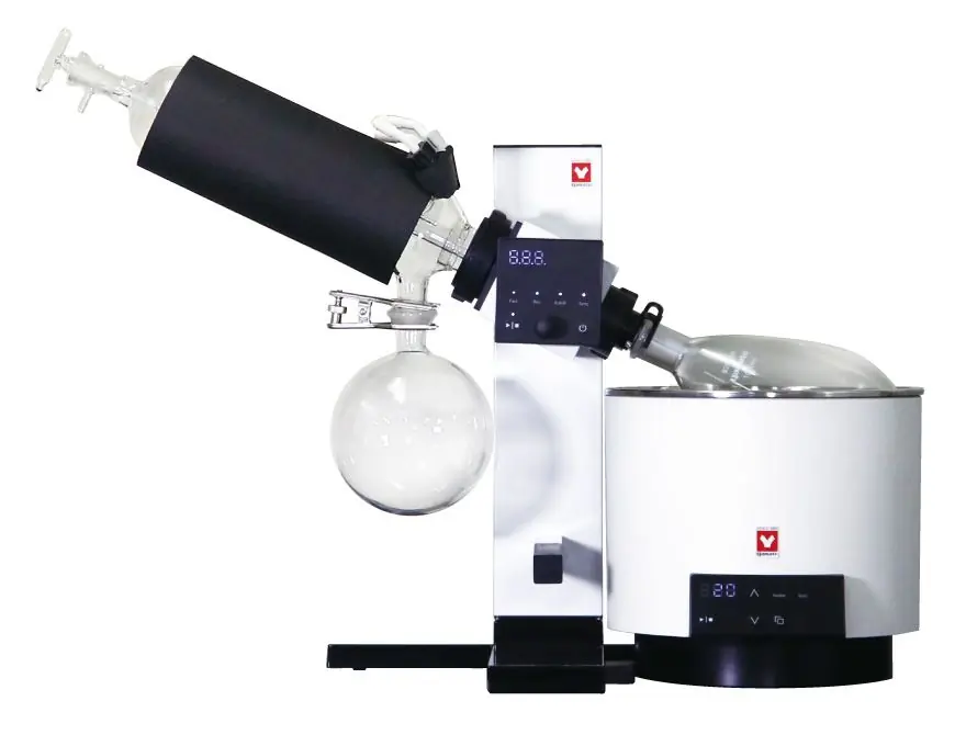 Yamato Scientific RE-202-AOA 115V Rotary Evaporator with Oil Bath, & Glassware Set A