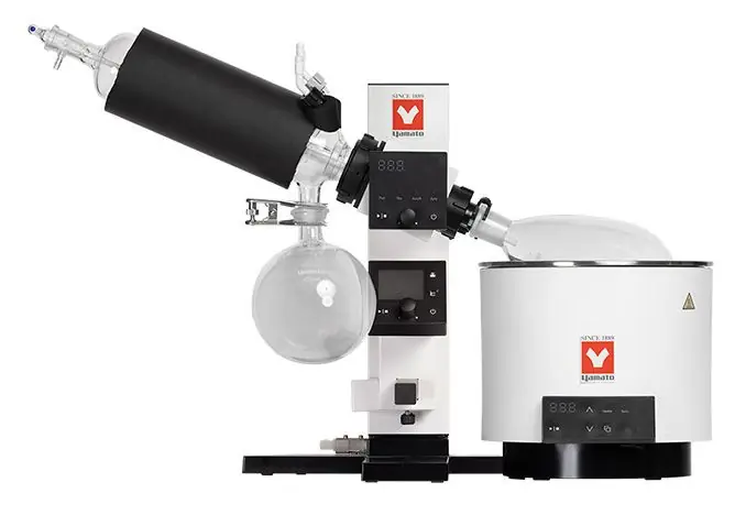 Yamato Scientific REV-202M-AOA 115V Rotary Evaporator with Vacuum Regulator, Oil Bath, & Glassware Set A