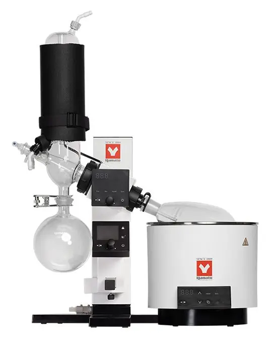 Yamato Scientific REV-202M-BOA 115V Rotary Evaporator with Vacuum Regulator, Oil Bath, & Glassware Set B