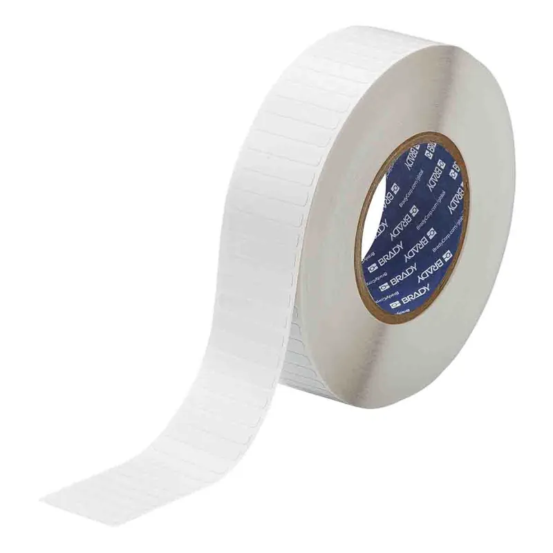 Brady High Temperature Non-Flow & Reflow Gloss 2 mil Polyimide Circuit Board Labels for 3" Core Printers & R6300 Ribbons, White