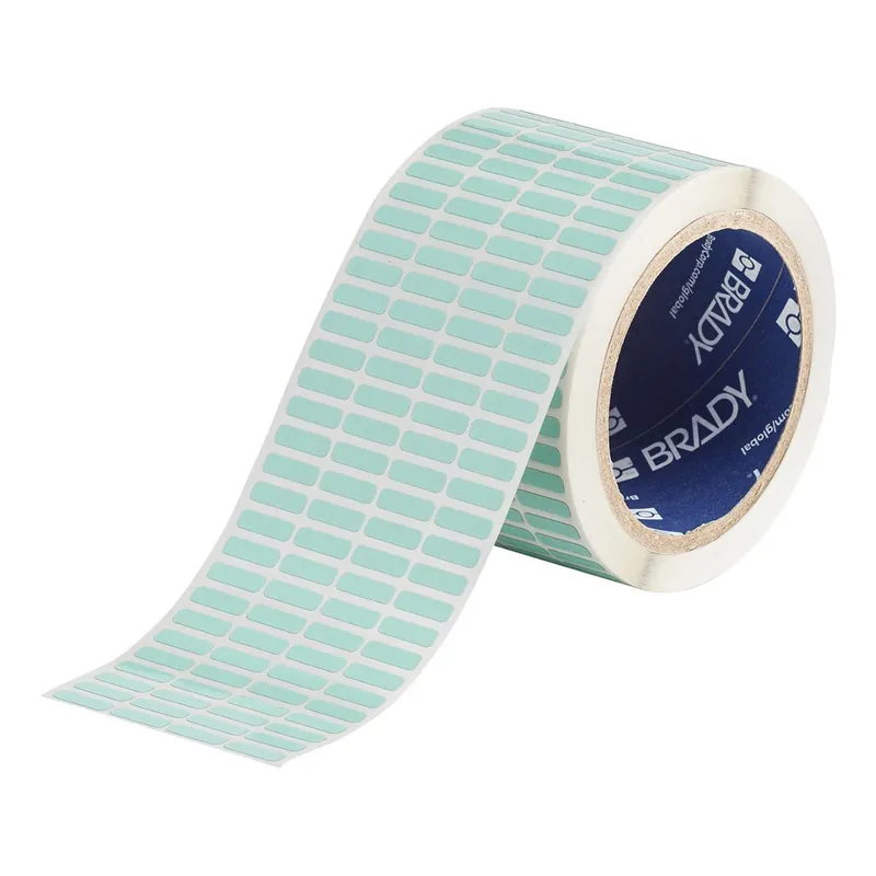 Brady High Temperature Gloss 2 mil Polyimide Circuit Board Labels for 3" Core Printers & R6002 Ribbons, Light Green (Roll of 10,000)