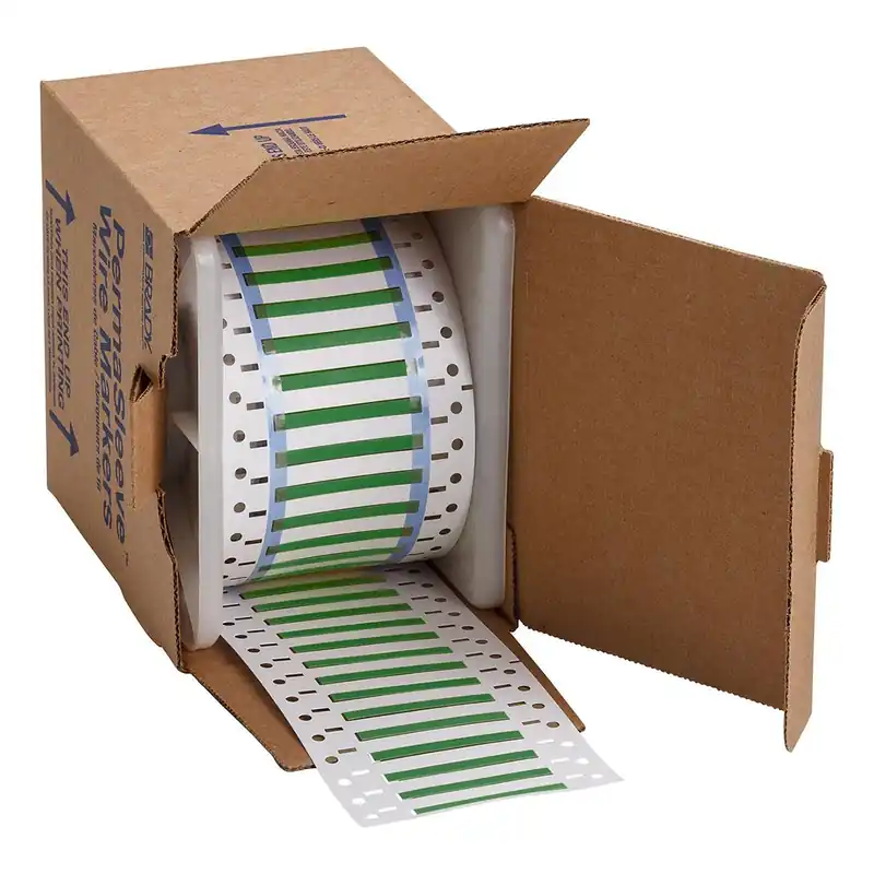 Brady PermaSleeve® Matte Polyolefin Heat Shrink Wire and Cable Labels for 3" Core Printers & R6606 Ribbons, 0.094" dia.