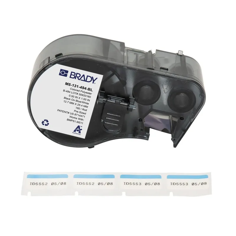 Brady Gloss Polyester Laboratory Labels with Ribbon for M5 Printers