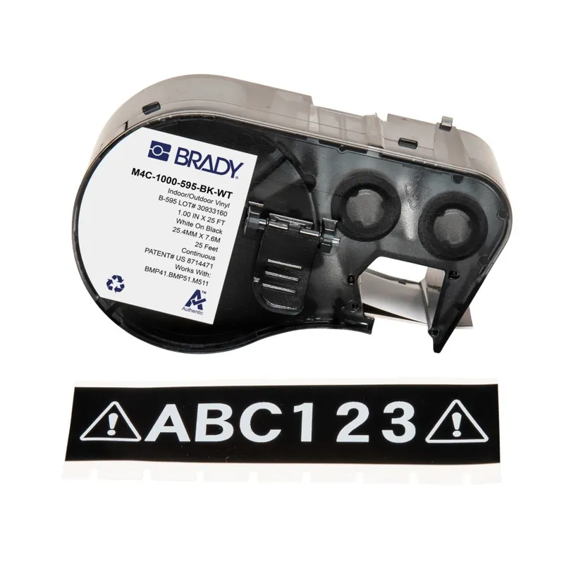 Brady All Weather Permanent Adhesive Gloss Vinyl Labels with Ribbon for M4 & M5 Printers
