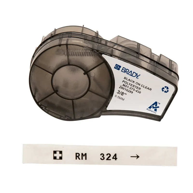 Brady Harsh Environment Gloss Polyester Multi-Purpose Labels with Ribbon for M21 Printers