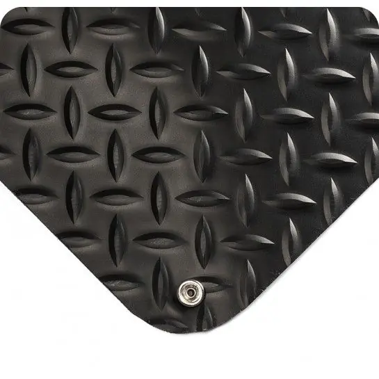 Wearwell 786 Electrically Conductive Anti-Fatigue Mats, Black