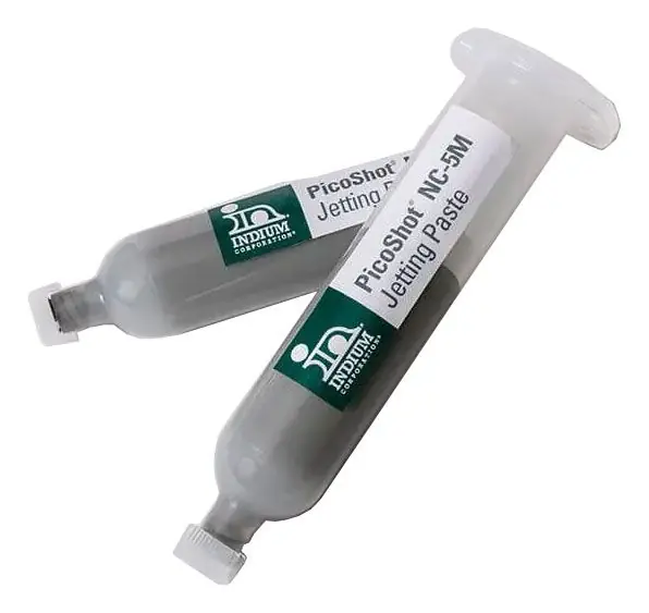 Indium 801765-100G PicoShot® SAC305 Lead-Free Halogen-Free No-Clean 85% T5 Jetting Solder Paste, 100g Syringe