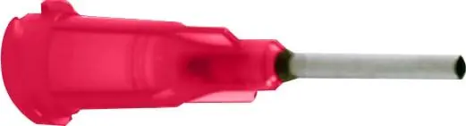 Nordson EFD 7018333 Optimum® Straight Dispensing Tips, 0.25", 25-Gauge, Red (Box of 50)