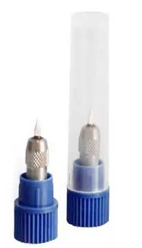 Nordson EFD 7364386 Ceramic Microdot Stainless Steel Tips, 0.002" x 0.20", 37-Gauge, Silver