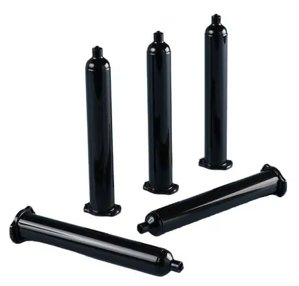 Nordson EFD Optimum® Opaque Black Syringe Barrel Kits with White Pistons