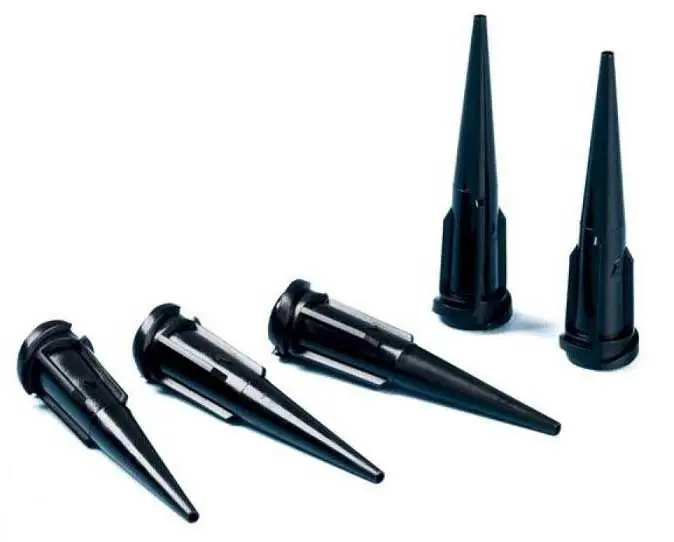 Nordson EFD Optimum® Smoothflow ESD-Safe Tapered Dispensing Tips, Standard, 1.25", Black