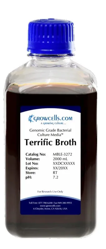 Growcells, Inc. Terrific Broth, Filter & Steam Sterilized (47.6 g/L)