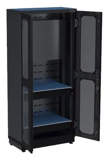 Kendall Howard ESDC-7836-2000 ESD Storage Cabinet, includes (2) Shelves, (2) Drawer Kits, & (1) Pegboard, 18" x 36" x 78"