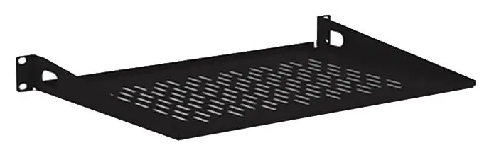 Kendall Howard LDRS1U12V 1U Rack-Mountable Vented Light Duty Shelf, 12" x 19"