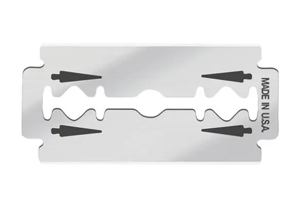 AccuForge 95-0044-0000 Uncoated & Oiled Double Edge 0.004" Stainless Steel Blades (Case of 5,000)