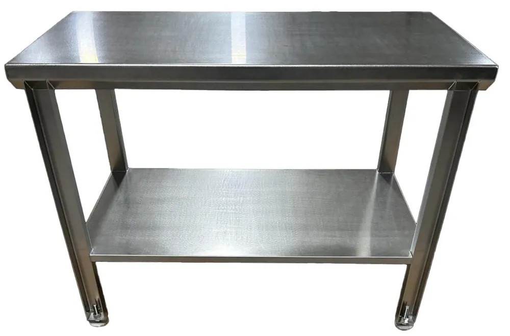 CleanPro® Stainless Steel Table with Solid Top & Adjustable Pads