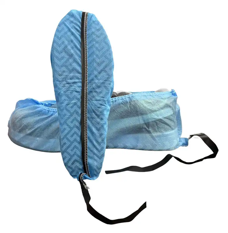 CleanPro Disposable Polypropylene Shoe Covers with Conductive Strip, Blue (Case of 1,000)