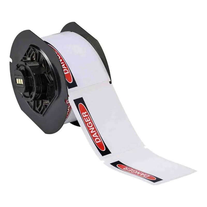 Brady All Weather Permanent Adhesive Gloss Vinyl Labels with OSHA "DANGER" Header for B30 Printers & B30-R10000 Ribbons