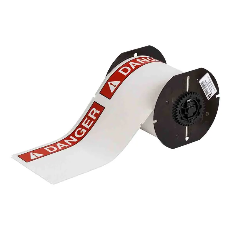 Brady ToughWash® Washdown Resistant Metal Detectable Labels with ANSI "DANGER" Header for B30 Printers & B30-R6000 Ribbons, 4" x 6" (Cartridge of 100)