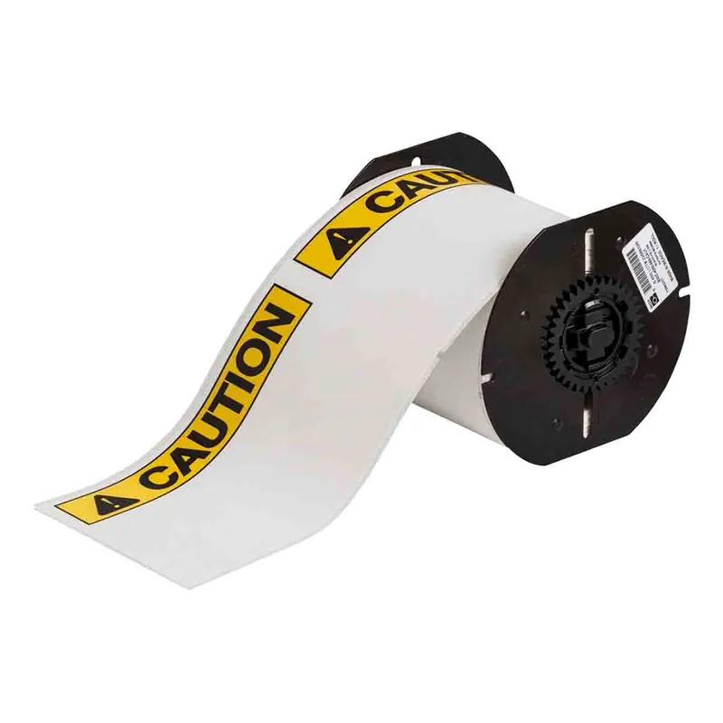 Brady ToughWash® Washdown Resistant Matte Polyester Labels with ANSI "CAUTION" Header for B30 Printers & B30-R6000 Ribbons, 4" x 6" (Cartridge of 100)