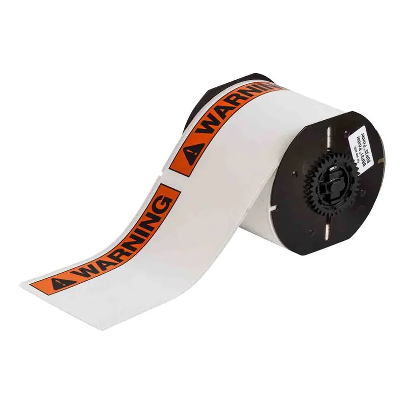 Brady ToughWash® Washdown Resistant Matte Polyester Labels with ANSI "WARNING" Header for B30 Printers & B30-R6000 Ribbons, 4" x 6" (Cartridge of 100)
