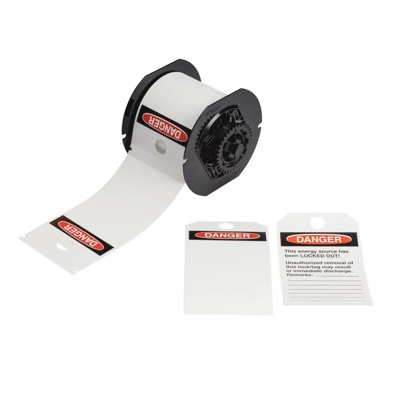 Brady Printable Polyester Lockout Tags with OSHA DANGER "Unauthorized Removal" for B30 Printers & B30-R10000 Ribbons, 5.75" x 3.25" (Cartridge of 100)