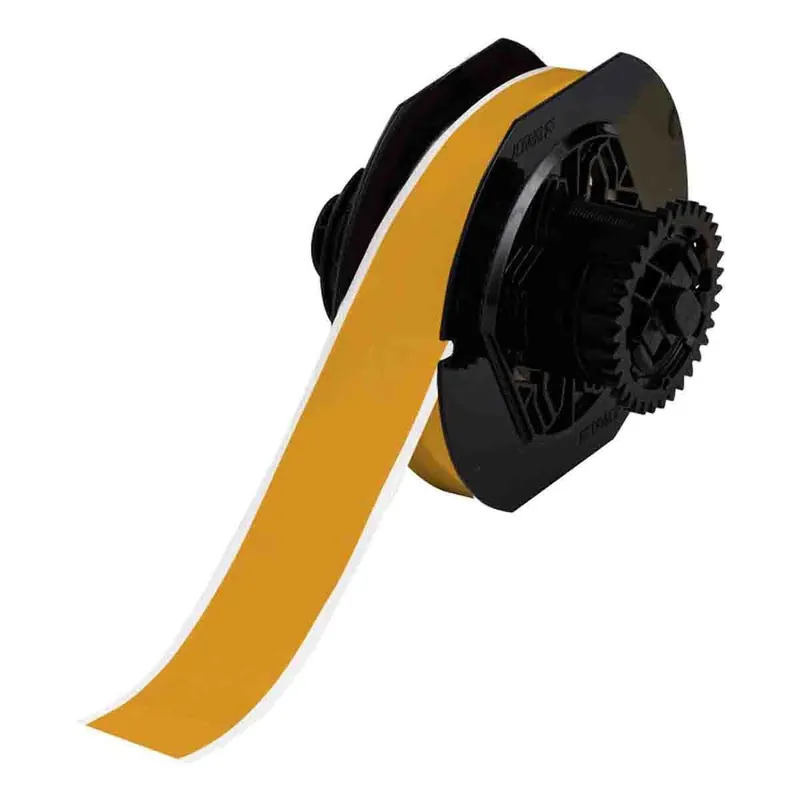 Brady Low Halide Gloss Polyester Labels for B30 Printers & B30-R6000 Ribbons, Ochre, 100‘
