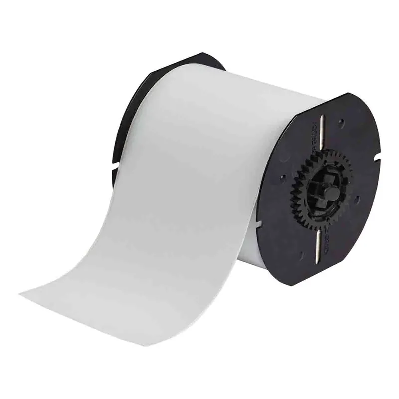 Brady High Adhesion Metallized Matte Polyester Asset Tracking Labels for B30 Printers & B30-R4300 Ribbons, Light Gray, 4" x 115‘