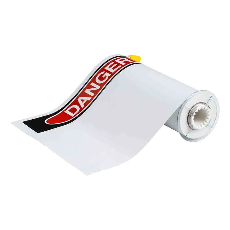 Brady General Purpose Gloss Vinyl Labels with OSHA "DANGER" Header for BBP85 Printers & R10000 Ribbons, 10" x 14" (Roll of 40)