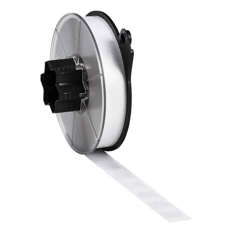 Brady Self-Laminating Aggressive Adhesive Matte Vinyl Wrap Around Labels for Wraptor Printers & R4302/R4306/R4311 Ribbons, White