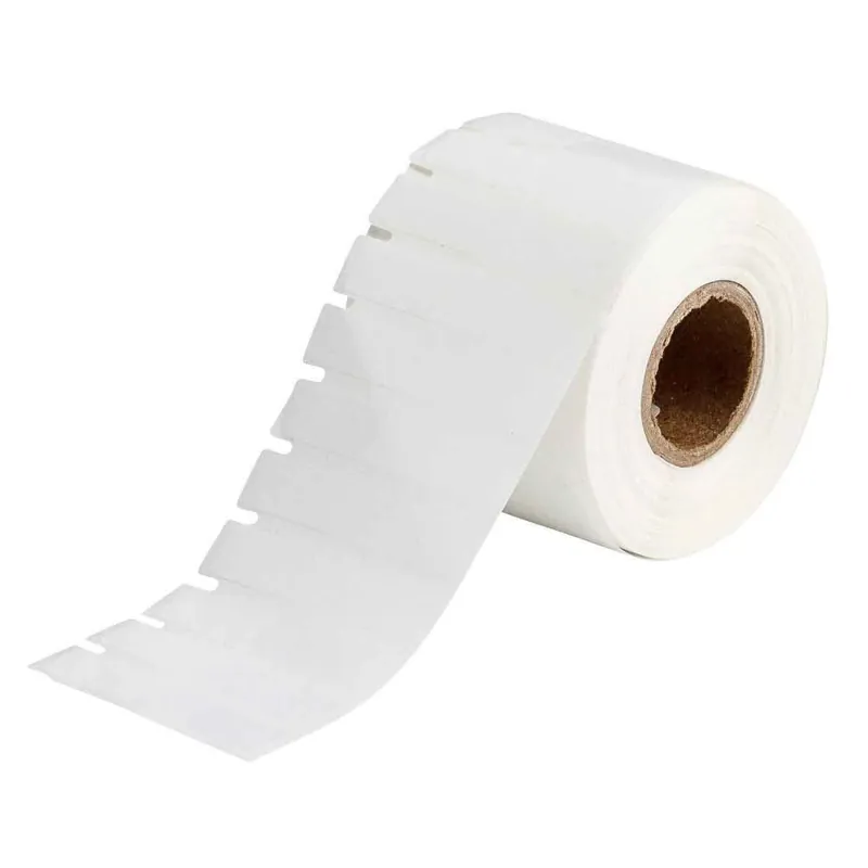 Brady Self-Laminating Cryogenic Gloss Polyester Laboratory Labels for 1" Core Printers & R4313 Ribbons, White
