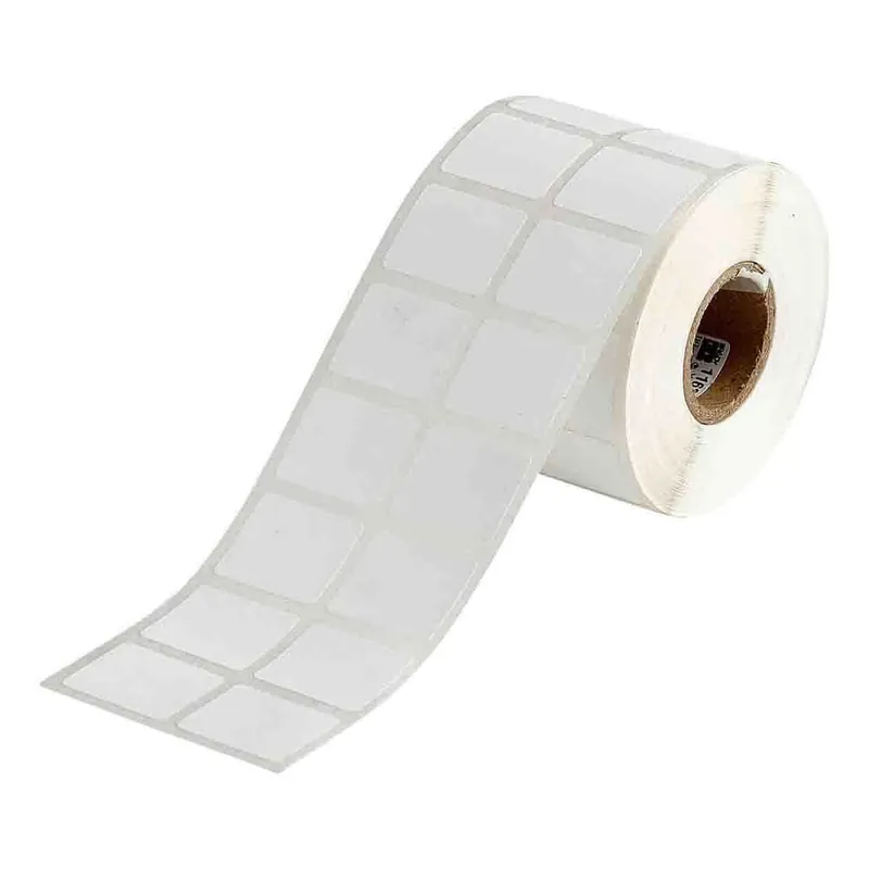 Brady StainerBondz™ Microscope Slide Satin Polyester Laboratory Labels for 1" Core Printers & R6413 Ribbons, White