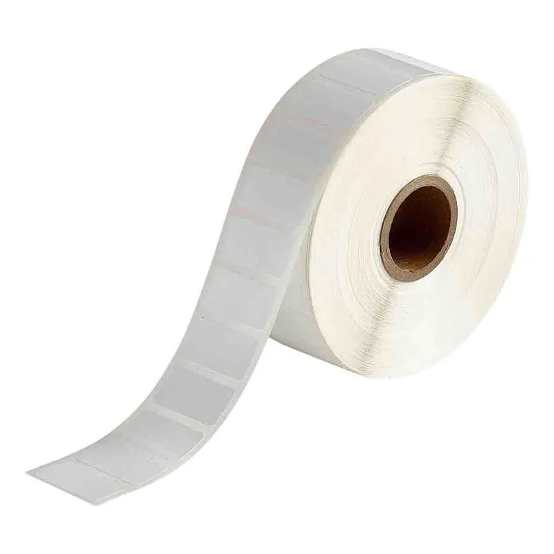 Brady Removable Gloss Polyester Component Labels for 1" Core Printers & R6013 Ribbons, White