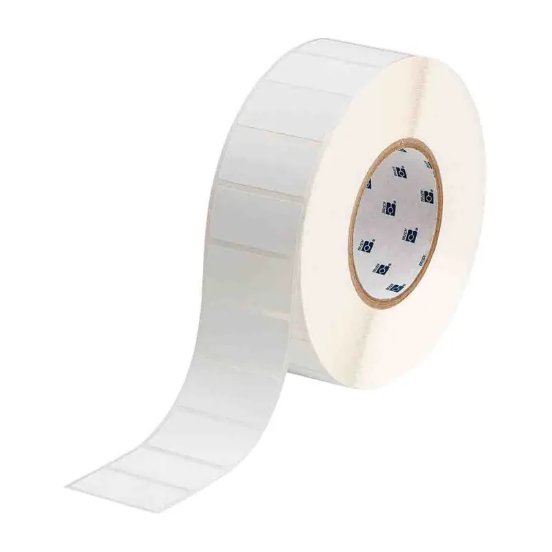 Brady All Weather Permanent Adhesive Gloss Polyester Labels for 3" Core Printers & R6600 Ribbons