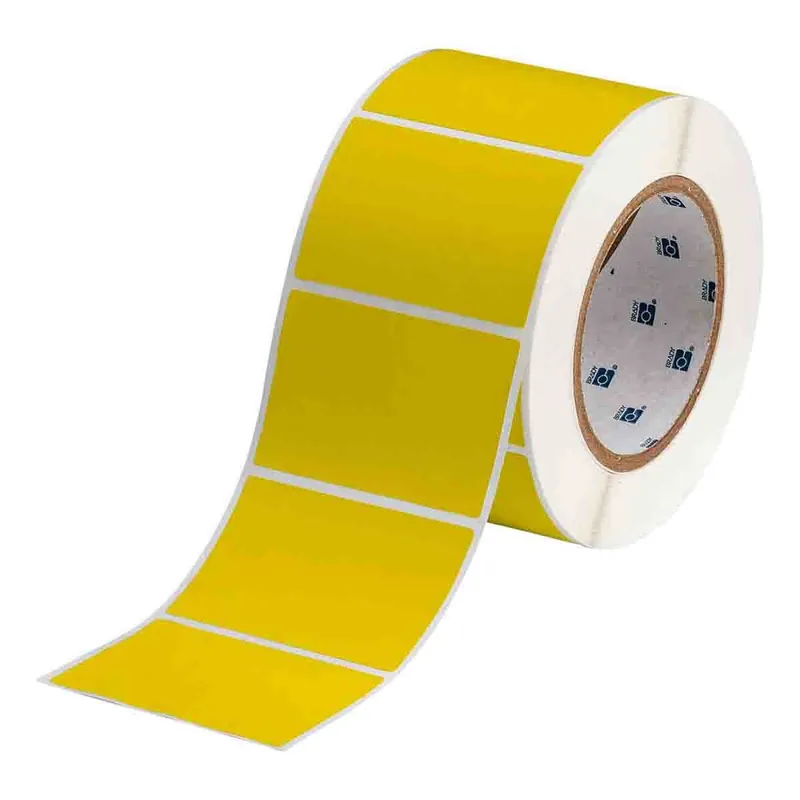 Brady All Weather Permanent Adhesive Gloss Polyester Labels for 3" Core Printers & R6602 Ribbons