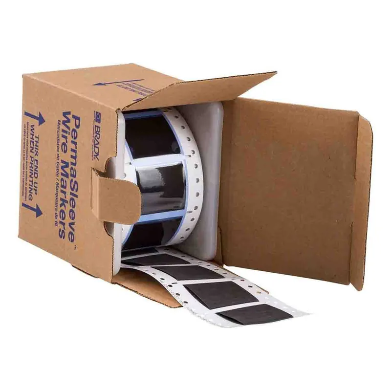 Brady PermaSleeve® Matte Polyolefin Heat Shrink Wire and Cable Labels for 3" Core Printers & R6700 Ribbons, 1.5" dia.