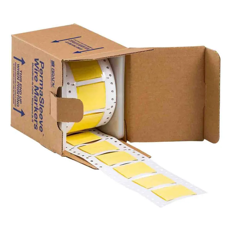 Brady PermaSleeve® Matte Polyolefin Low Smoke Zero Halogen Labels for 3" Core Printers & R6007 Ribbons, 1" dia.