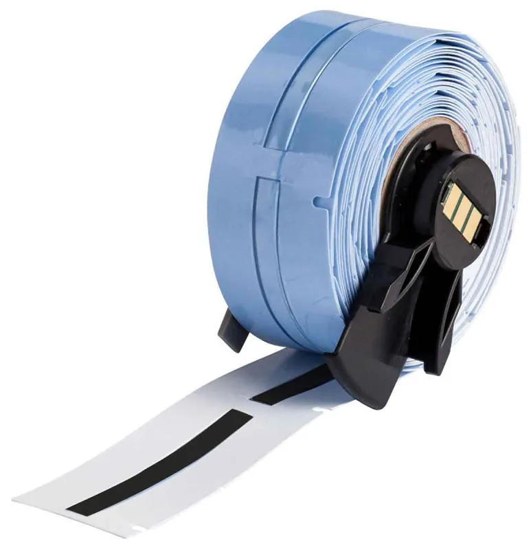 Brady PermaSleeve® Matte Polyolefin Heat Shrink Wire and Cable Labels, Rotated on Liner for M6/M7 Printers & R6700-WT/R6710-WT Ribbons, Black