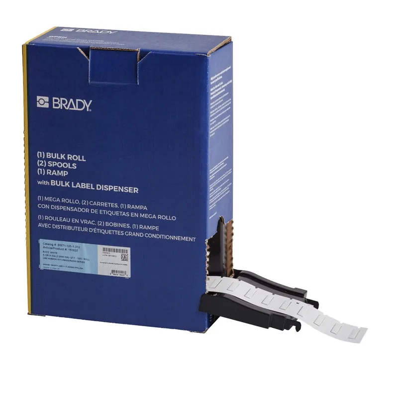 Brady PermaSleeve® Commercial Grade Matte Polyolefin Heat Shrink Wire and Cable Labels for M6/M7 Printers & R4300/R4310 Ribbons