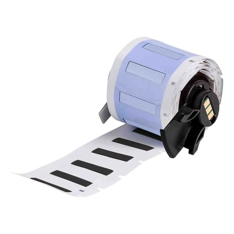 Brady PermaSleeve® High Temperature Matte Polyvinylidene Heat Shrink Wire and Cable Labels for M6/M7 Printers & R6700-WT/R6710-WT, Black, 1" x 0.125" dia. (Roll of 100)